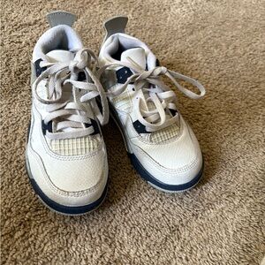 Jordan White and Blue Low-Top Sneakers